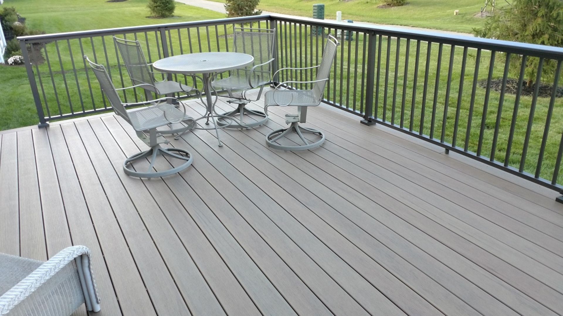 outside deck with patio furniture